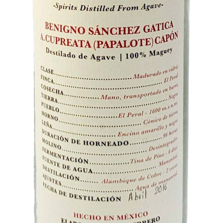 Cuentacuentos Papalote Agave Distillate Benigno Gatica (750ml / 47.5%)