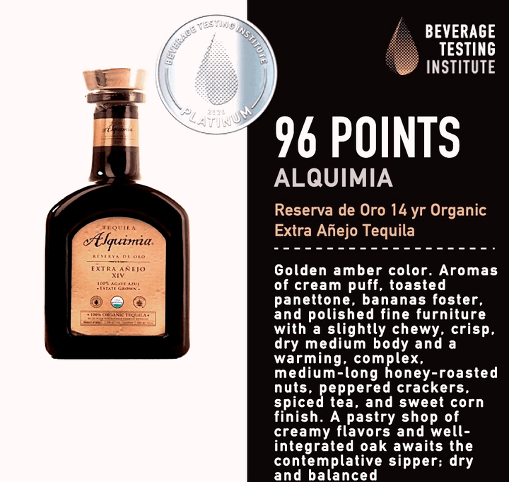 Alquimia Reserve de Oro 14 Year Extra Anejo Organic Tequila (750ml / 50%) - TopShelfTequila.com.au