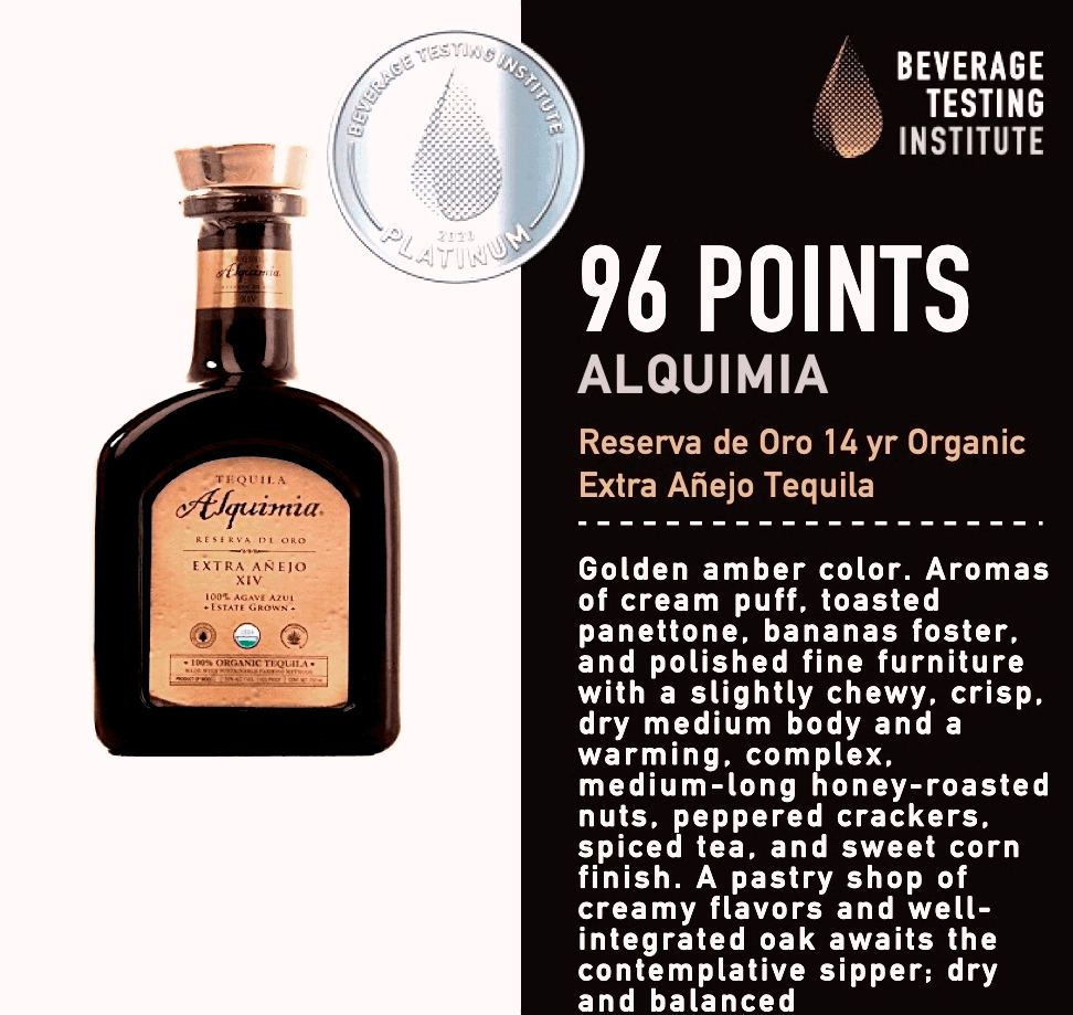 Alquimia Reserve de Oro 14 Year Extra Anejo Organic Tequila (750ml / 50%) - TopShelfTequila.com.au