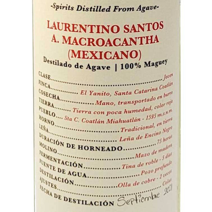 Cuentacuentos Mexicano Ancestral Agave Distillate Laurentino Santos Martinez (750ml / 46.7%) - TopShelfTequila.com.au